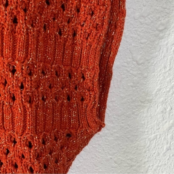 Cato Womens Open Weave Sweater Vest V Neck Light Weight Long Tunic Top S XL - Picture 5 of 9